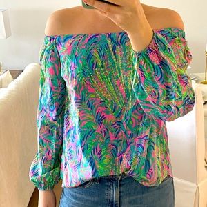 Lilly Pulitzer off the shoulder top